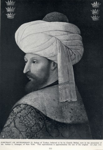 Anonimo — Portrait of Muhammad II, Sultan of Turkey, believed to be by Gentile Bellini, now in the possession of Mr. Arthur L. Erlanger, of New York — insieme